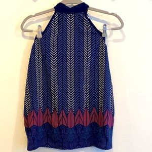 Kaileigh Navy Print Tank Top